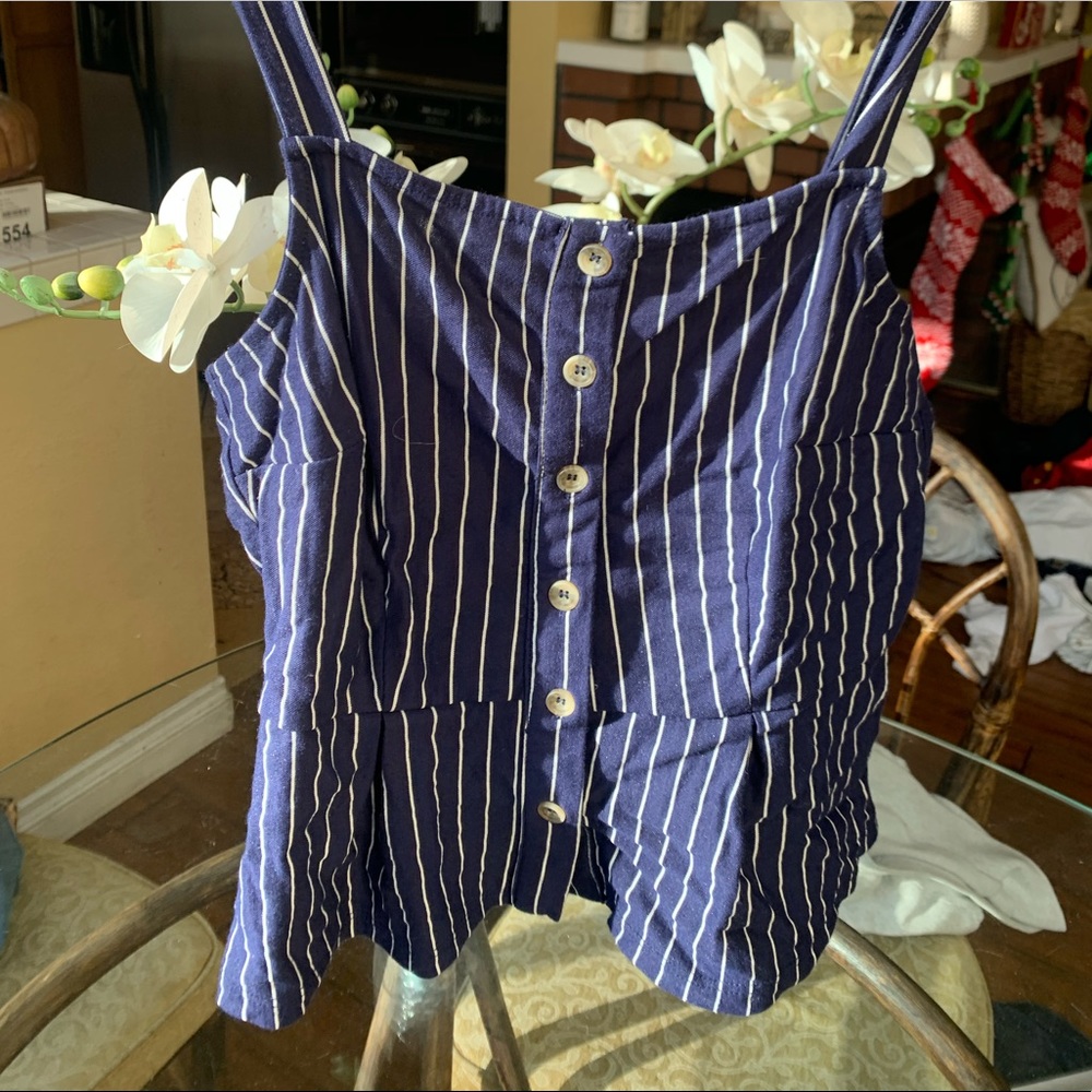 Navy blue tank top with skirt like bottom